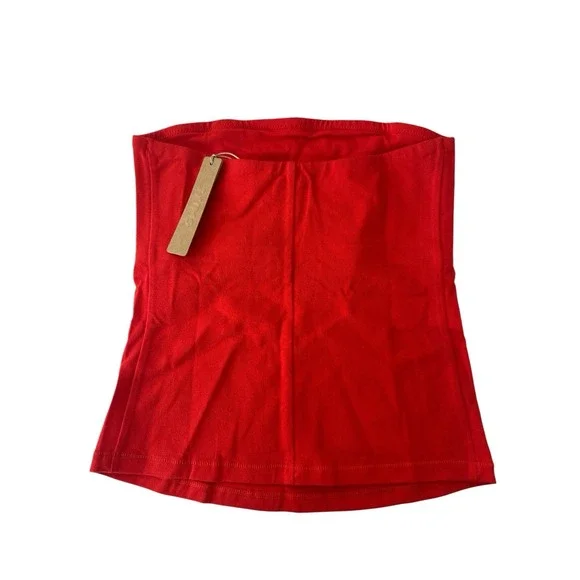 New Skims Cotton Jersey Tube Top Women's XS Ruby Stretch Strapless Comfy - Picture 2 of 10